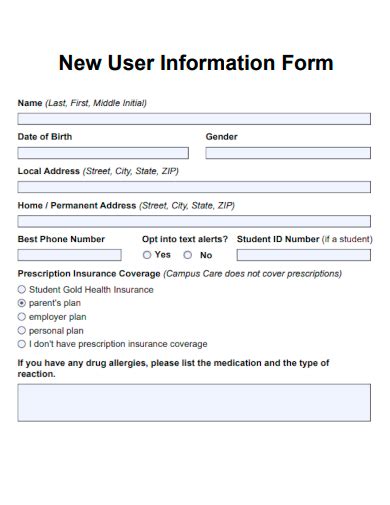 Image result for new.It User Form Template