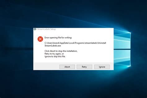 Image result for Error Opening EXEFile Windows Screen