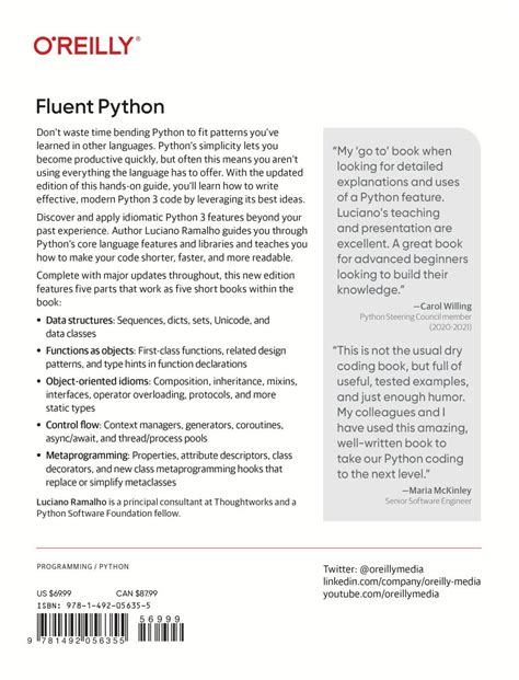 Image result for Fluent Python Latest Edition Book PDF Free Download