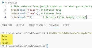 Image result for Boolean Stringtyest Python