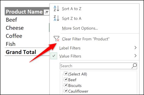 Image result for Pivot Table Filter