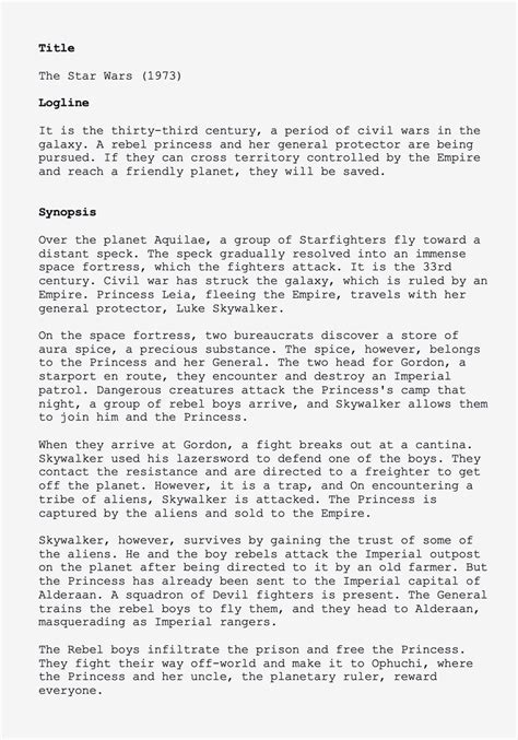 Image result for Synopsis Example