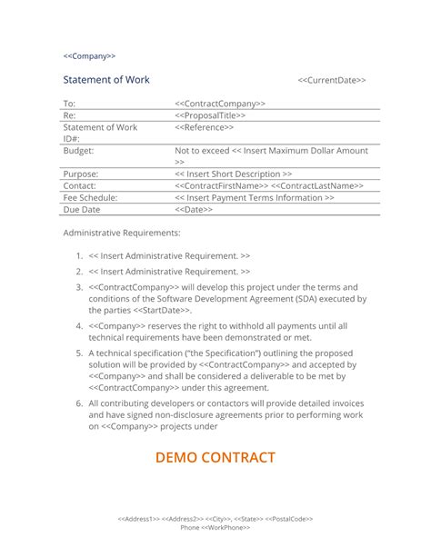 Image result for Statement of Work Completion Form
