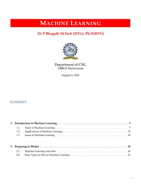 Image result for 5 Slides Machine Learning PDF