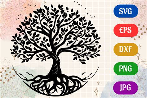 Toradh íomhá ar SVG Tree of Life Decals
