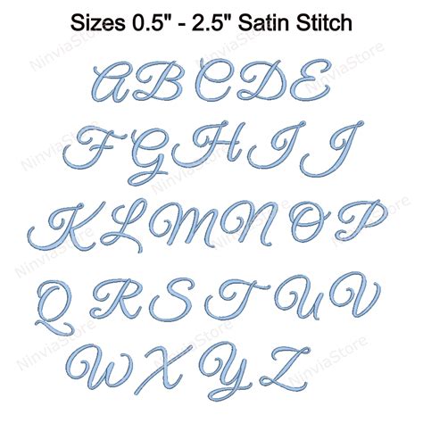 Machine Embroidery Script Font Classic Curl に対する画像結果