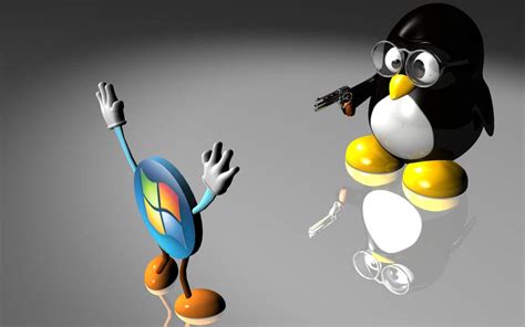 Image result for Linux Penguin vs Windows