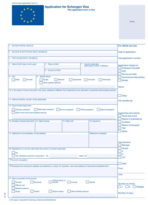 Afbeeldingsresultaten voor Switzerland Tourist Visa Application Form