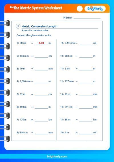 Image result for Meter Conversion Worksheet