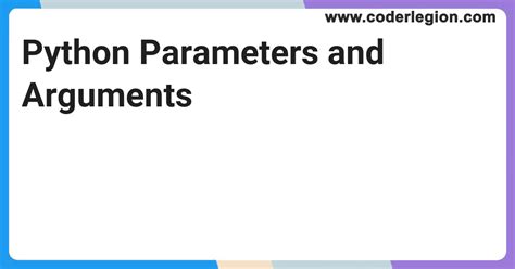 Toradh íomhá ar Parameters Definition in Python