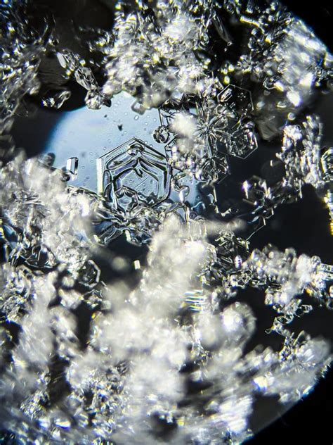 Afbeeldingsresultaten voor Particals in a Snowflake Under a Microscope