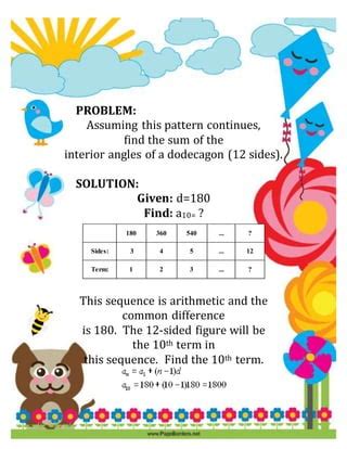 Arithmetic Sequence Word Problems Worksheet に対する画像結果