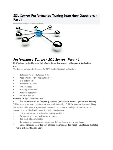 Image result for SQL Performance Tuning Interview Questions