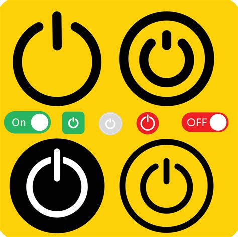 Power button icon power on off button Vector power switch in 3d ...