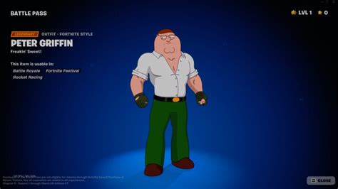 Peter Griffin Fortnite に対する画像結果