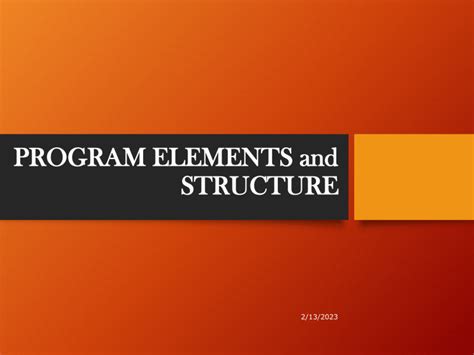 Image result for Program Elements Diagram