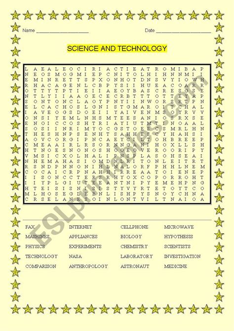 Résultat d’images pour Science vs Technology Worksheet