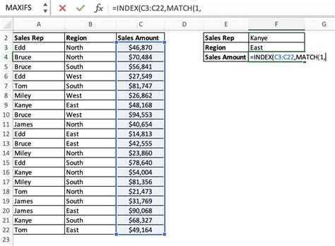 Image result for Multi-Criteria INDEX/MATCH Excel