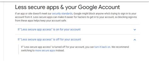 Image result for Turn Off Less Secure Apps