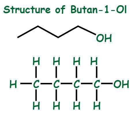 Afbeeldingsresultaten voor Displayed Formula of Butan-1-Ol