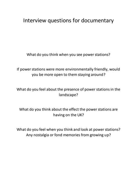 Documentary Script with Interview Questions and Answers に対する画像結果