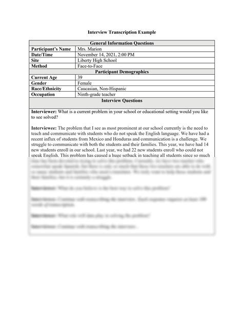 Image result for Research Paper Transcript of Interview