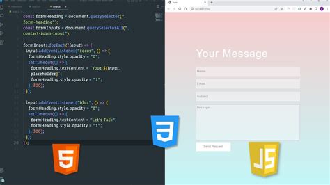 Contact Us Form Using HTML CSS and JavaScript に対する画像結果