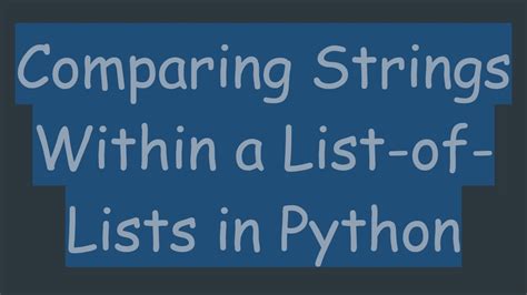 Image result for List in Python Against a String