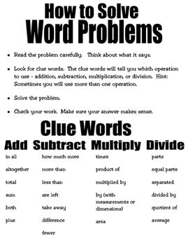 Image result for Problem Solving Clue Words