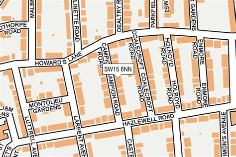 Image result for London SW15 Postcode Map