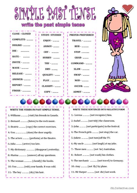 Image result for Past Simple Regular iSLCollective