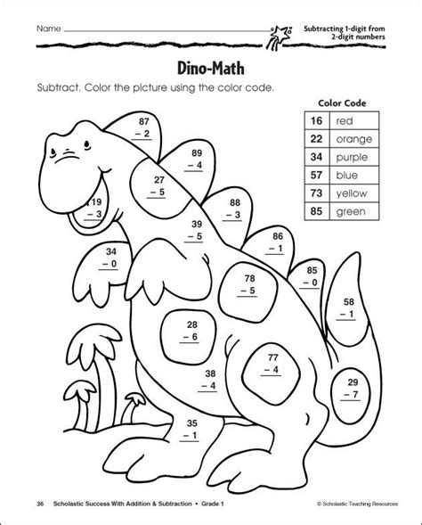 Toradh íomhá ar Math Color Sheets 2nd Grade