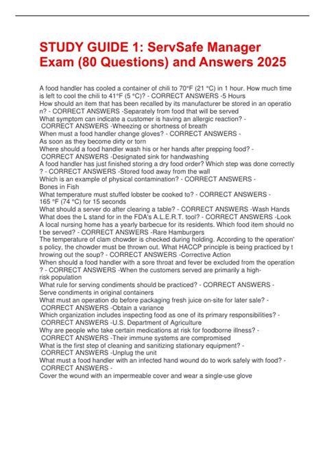 ServSafe Study Guide Answers に対する画像結果