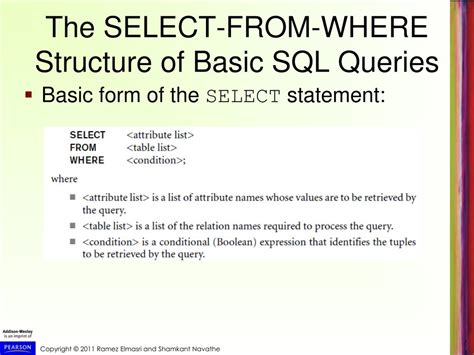 Image result for Parts of a SQL Statement