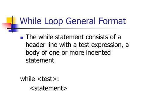 Image result for Formatting a While Loop