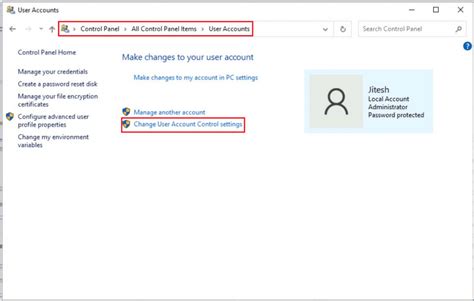 Account Control Settings に対する画像結果