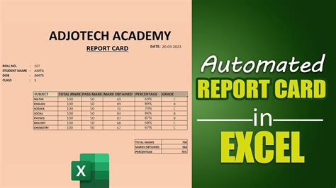 Bildergebnis für How to Create a Report Card On Excel