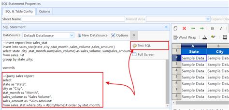 SQL Query Statements Template に対する画像結果