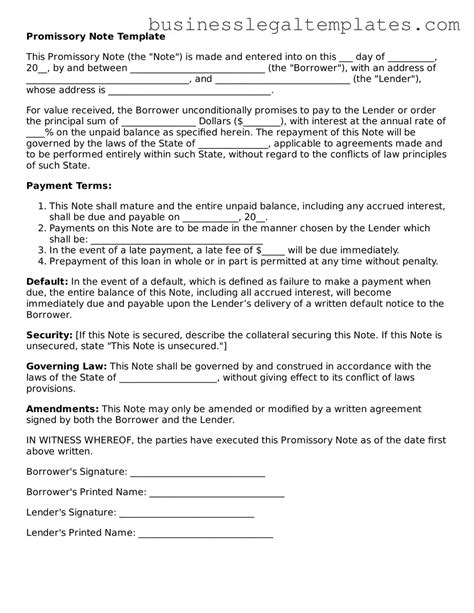 Toradh íomhá ar Fillable Promissory Note