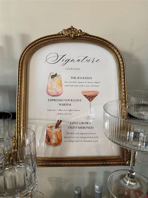 Image result for Signature Cocktail Menu