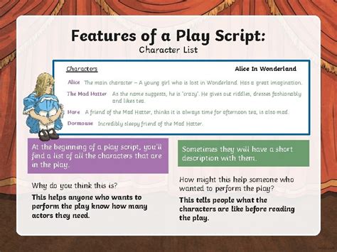 Image result for Play Script Characters