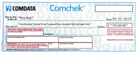 Toradh íomhá ar Comdata Com Check Types
