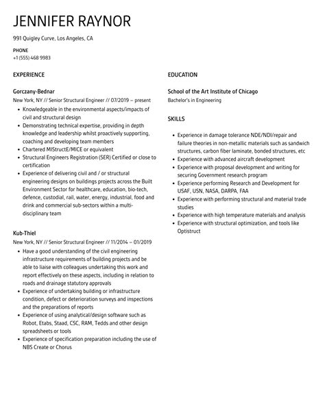 Structural Projectleader Resume Sample に対する画像結果