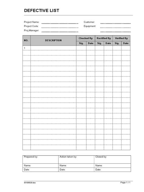 Defect List Example に対する画像結果