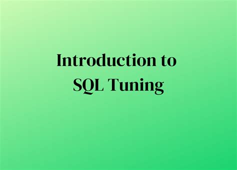Image result for SQL Tuning