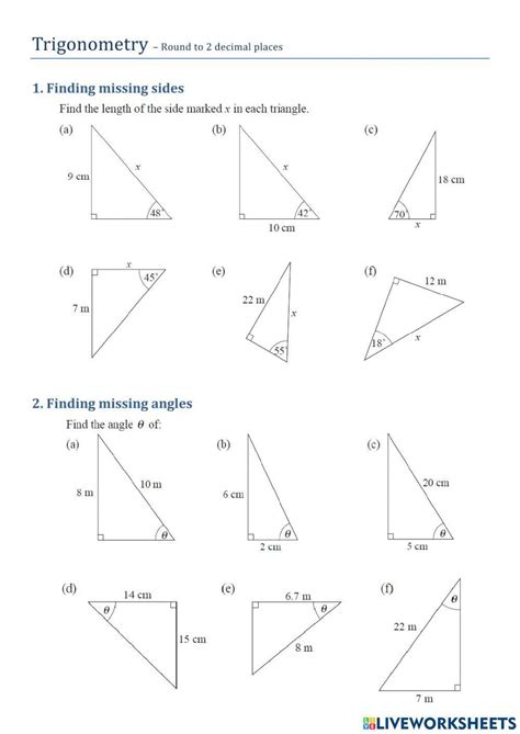 Image result for Geometry Trigonometry Worksheet
