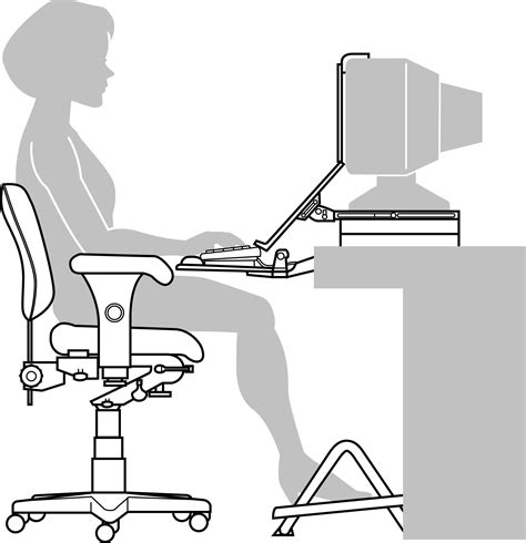 Image result for Computer Desk Drawing with Cabnet
