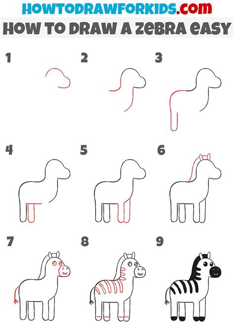 Image result for Zebra Drawing Easy Step by Step
