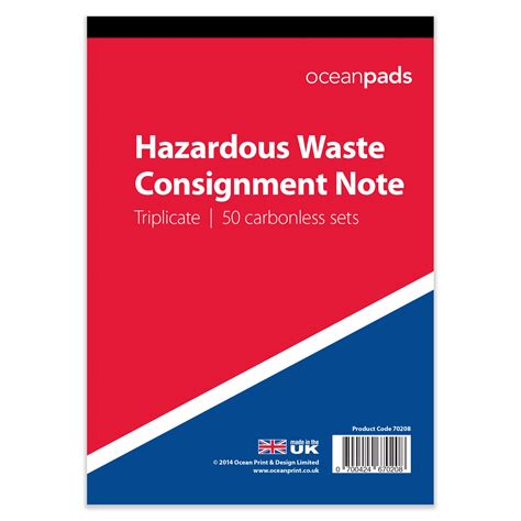 Hazardous Waste Consignment Note に対する画像結果