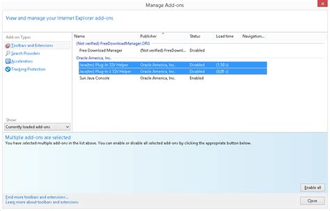 Toradh íomhá ar Java in Internet Explorer 11